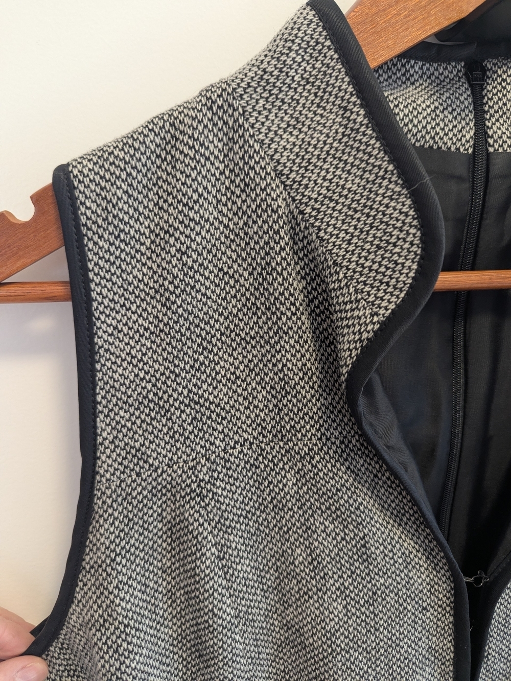 Mexx Belted Tweed Dress – Sleeveless Herringbone Workwear Mini - Picture 6 of 7